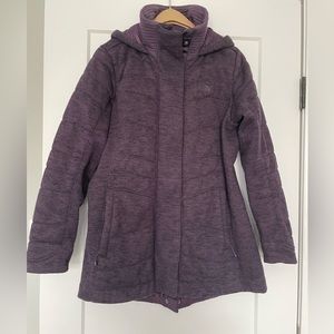 The North Face Parke Jacket Womens Medium Purple Indi Insulated Hooded Zip Snap